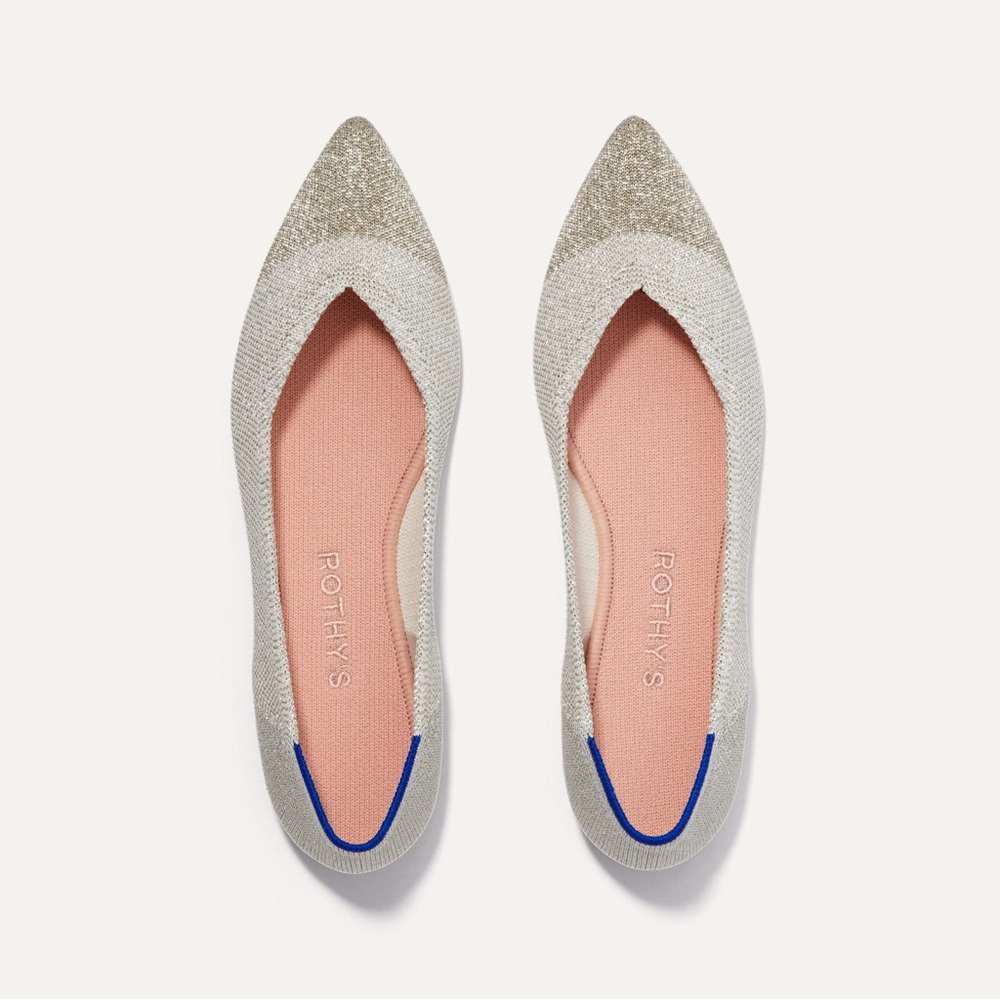 Rothy’s The Point Diamond Mettalic 8.5